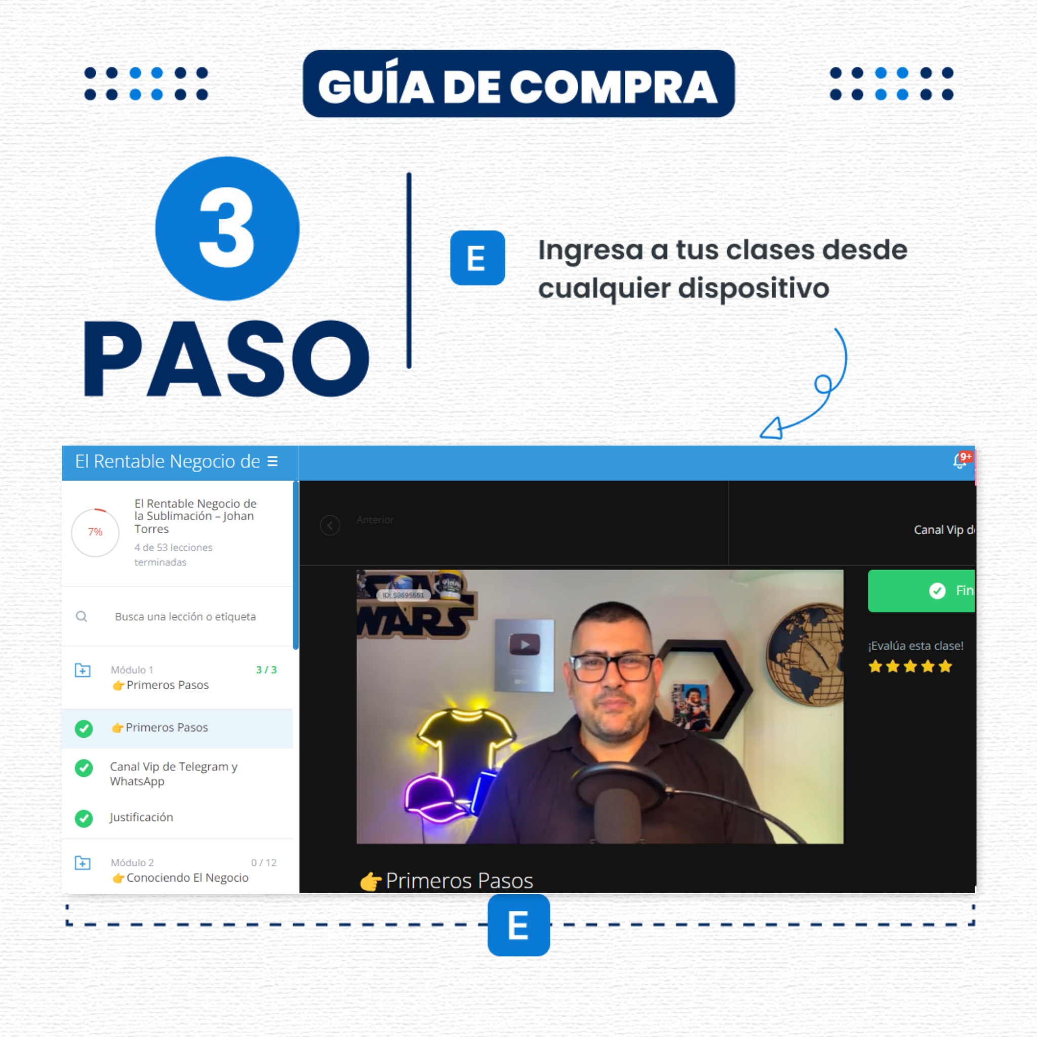 Paso 3: recibe acceso inmediato al curso